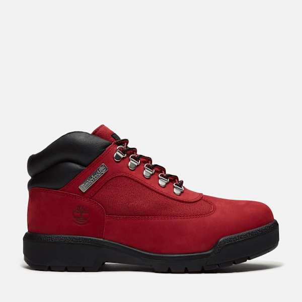 Timberland Waterproof Field Boot Dark Red Nubuck Men'S