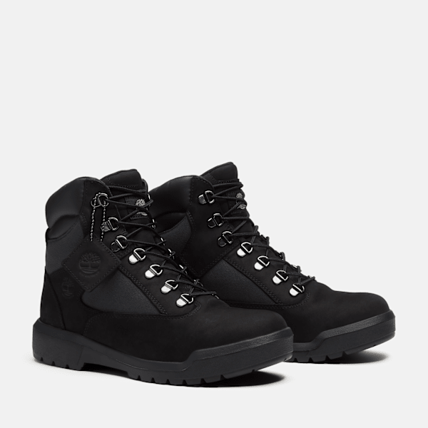 Timberland Waterproof Mid Field Boot Black Nubuck Men'S