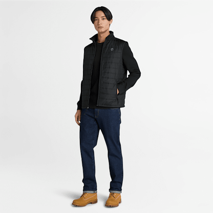 Timberland Wharf River Waffle Long-Sleeve Polo Shirt Black Men'S