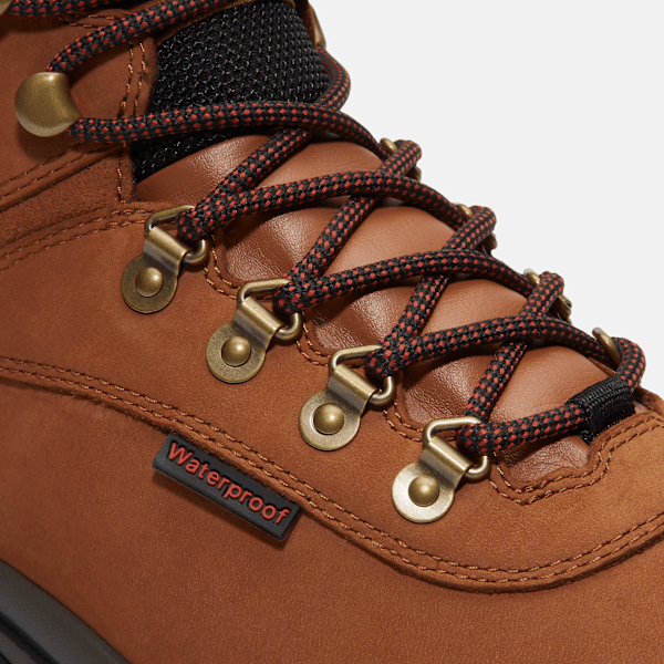 Timberland White Ledge Waterproof Hiking Boot Rust Nubuck Men'S