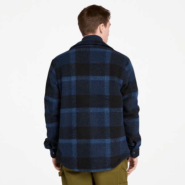 Timberland Wool Blend Shacket Dark Navy Men'S