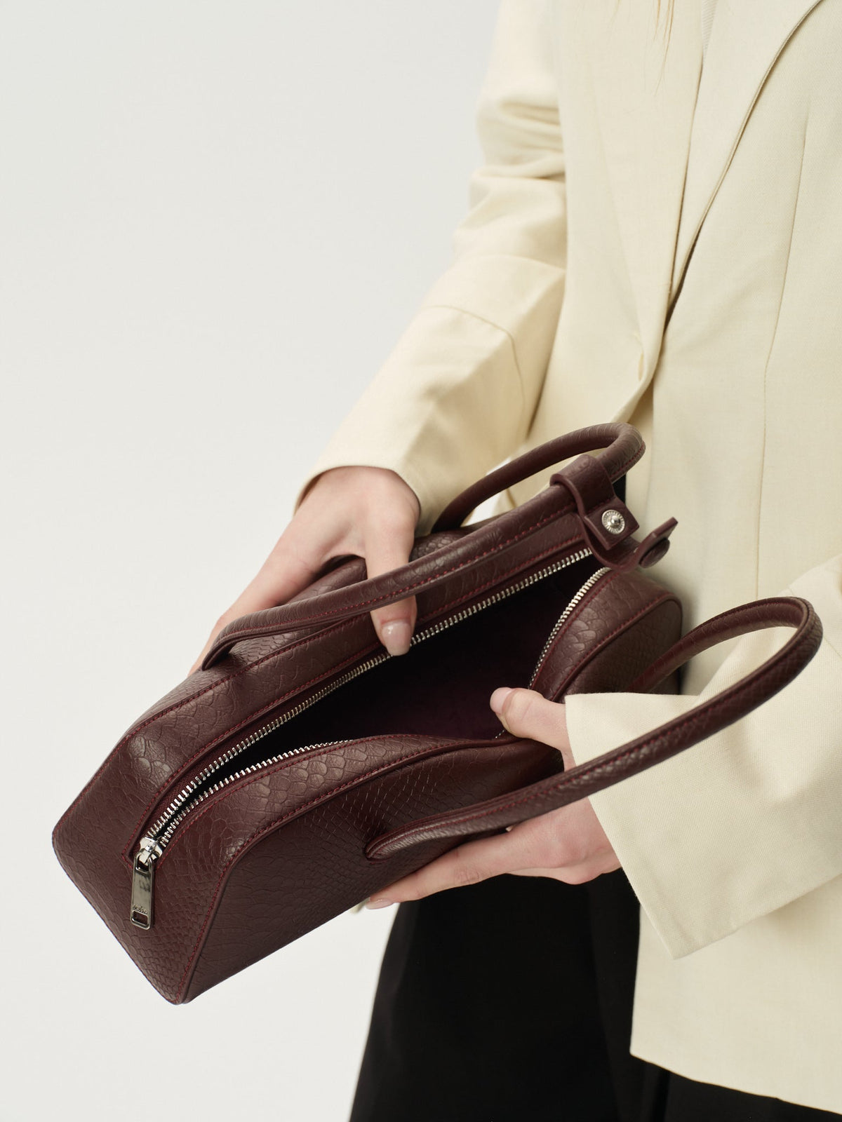 Freja Mercer Bag Berry Croc
