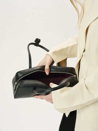 Freja Mercer Bag Black Lizard
