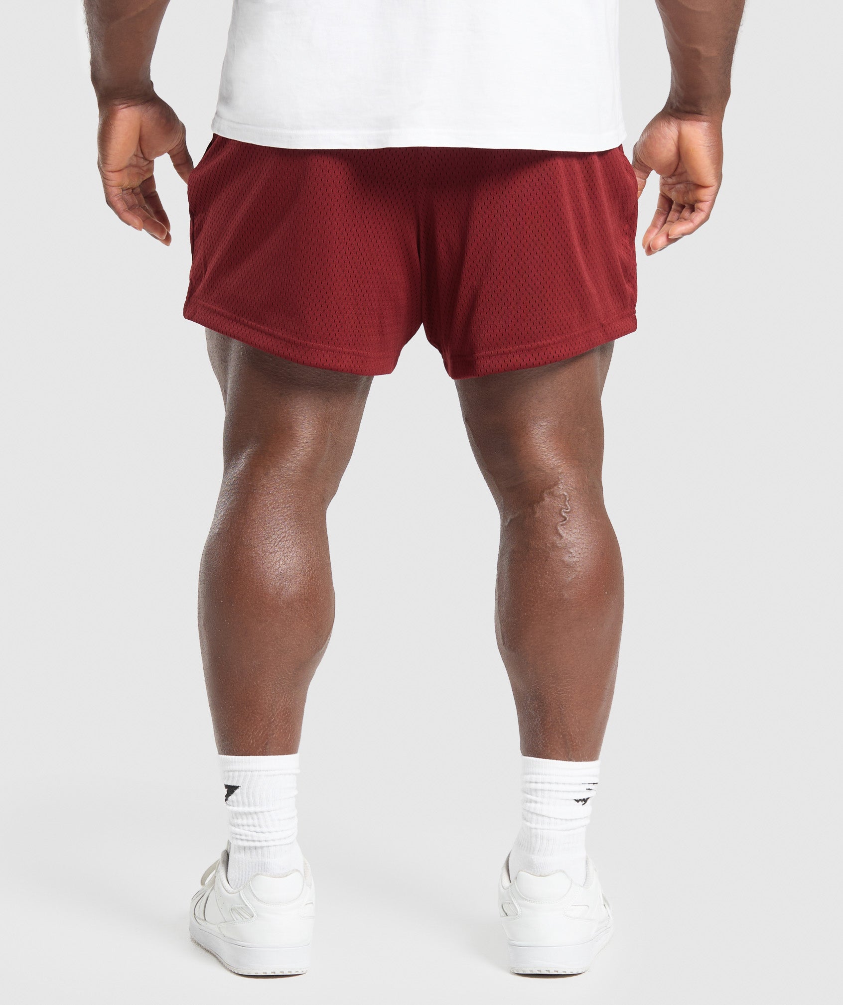Gymshark Lifting Mesh 5" Shorts Sets Red