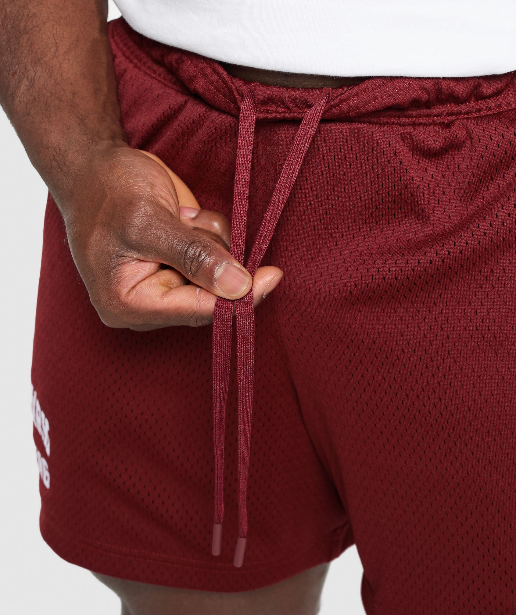 Gymshark Lifting Mesh 5" Shorts Sets Red