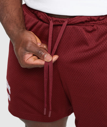 Gymshark Lifting Mesh 5" Shorts Sets Red