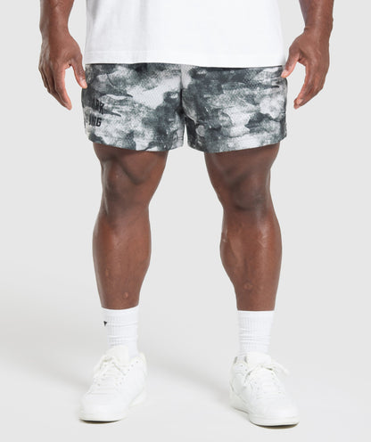 Gymshark Lifting Mesh 5" Shorts Metal Grey