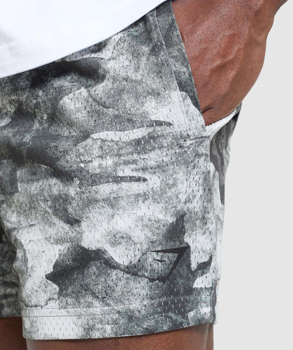 Gymshark Lifting Mesh 5" Shorts Metal Grey