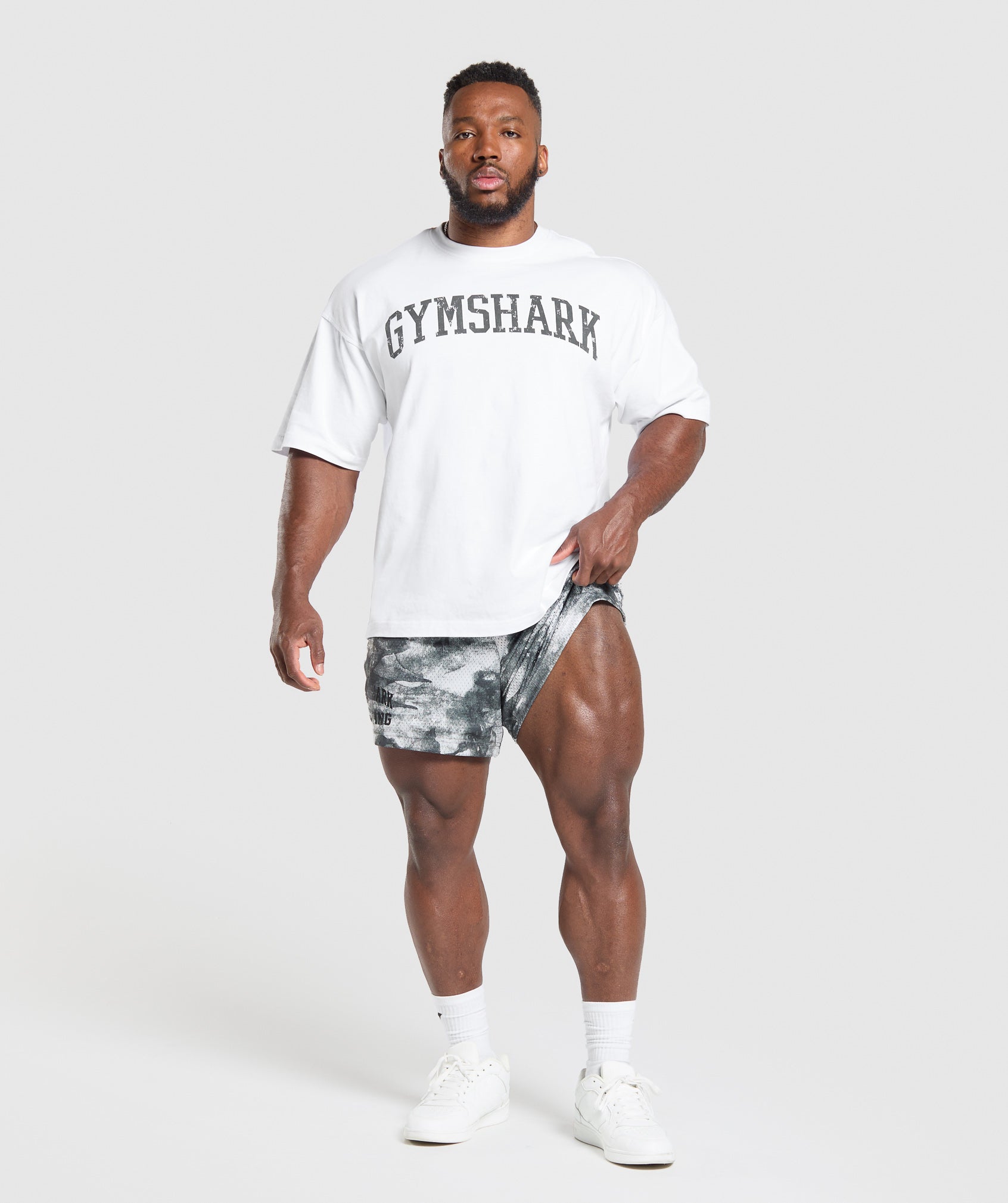 Gymshark Lifting Mesh 5" Shorts Metal Grey