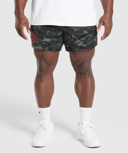 Gymshark Lifting Mesh 5" Shorts Graphite Grey