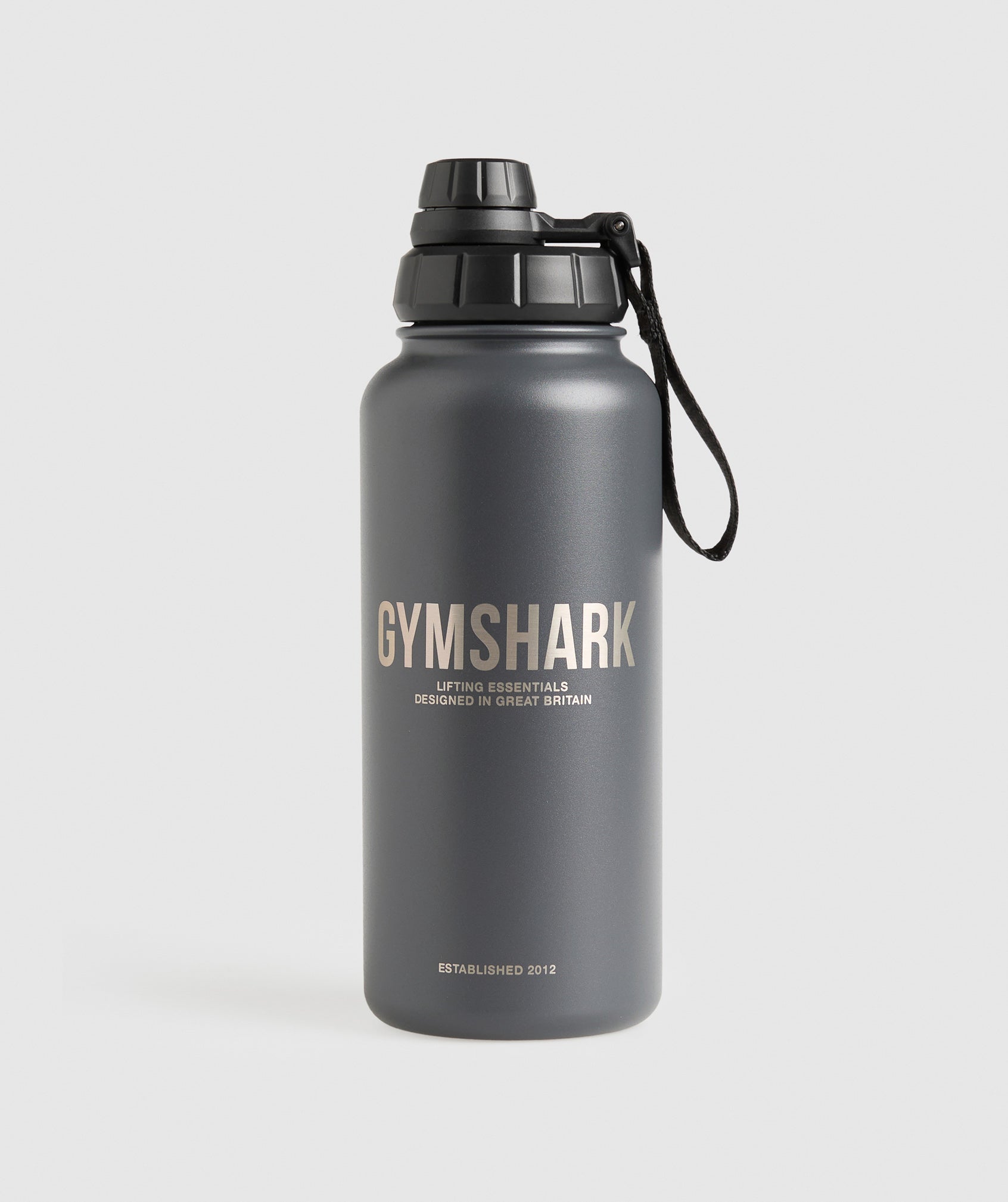 Gymshark Metal Insulated Bottle 1L Onyx Grey