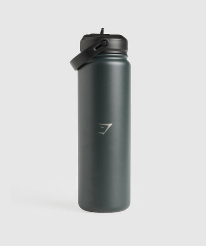 Gymshark Metal Insulated Straw Bottle 700Ml Slate Teal