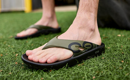 Oofos Men's Sport Sandal Tactical Green