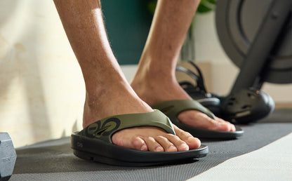 Oofos Men's Sport Sandal Tactical Green