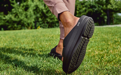 Oofos Women's Platform Slide Black
