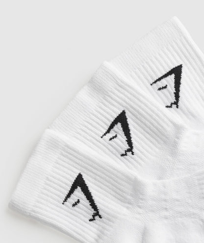 Gymshark Midi 3Pk Socks White