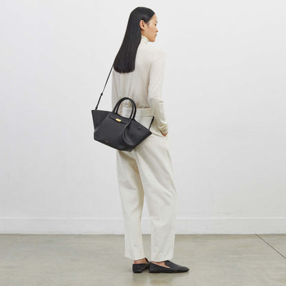 DeMellier The Midi New York leopard-effect calf hair & black smooth
