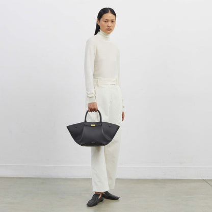 DeMellier The Midi New York leopard-effect calf hair & black smooth
