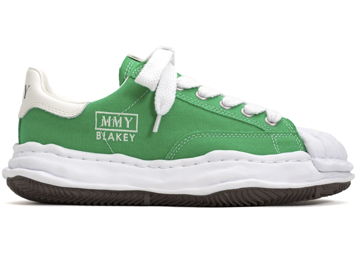 maison mihara yasuhiro blakey og sole canvas low green