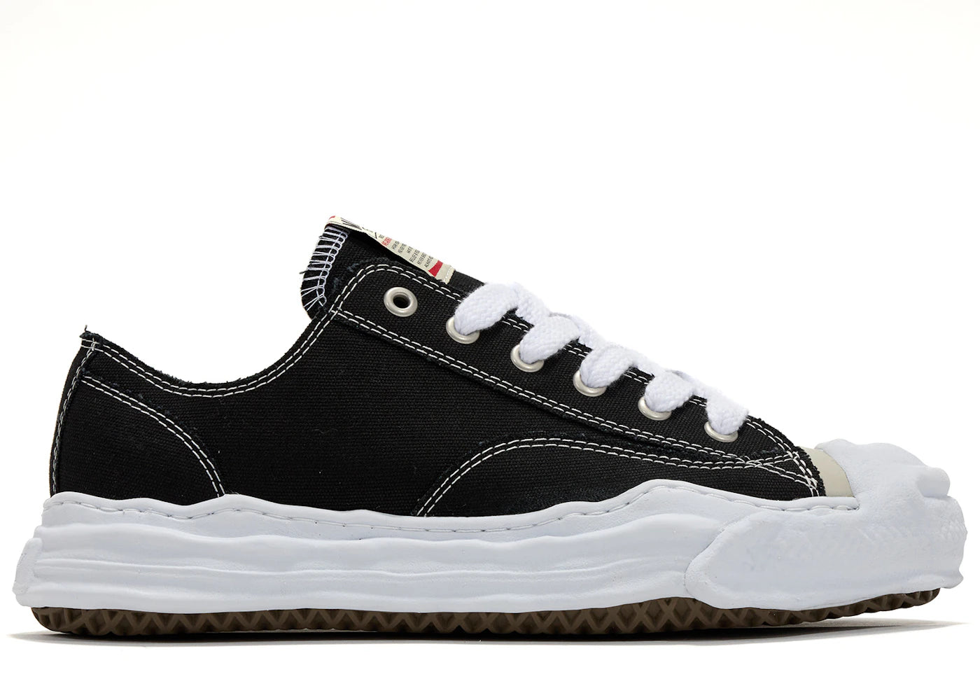 maison mihara yasuhiro hank og sole suede low black white