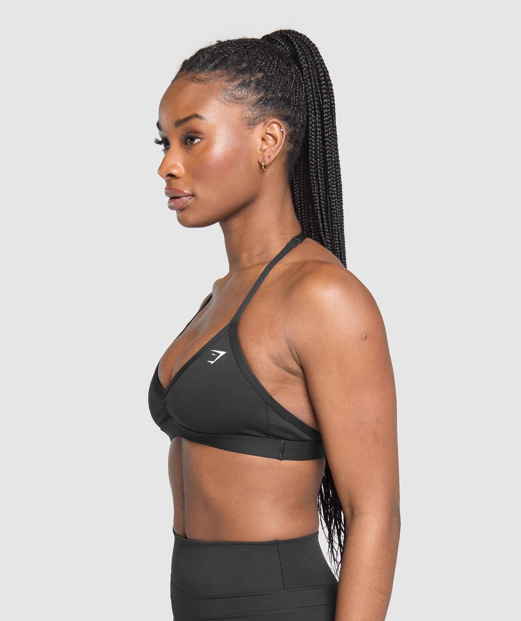 Women's Gymshark Minimal Halterneck Sports Bra Black