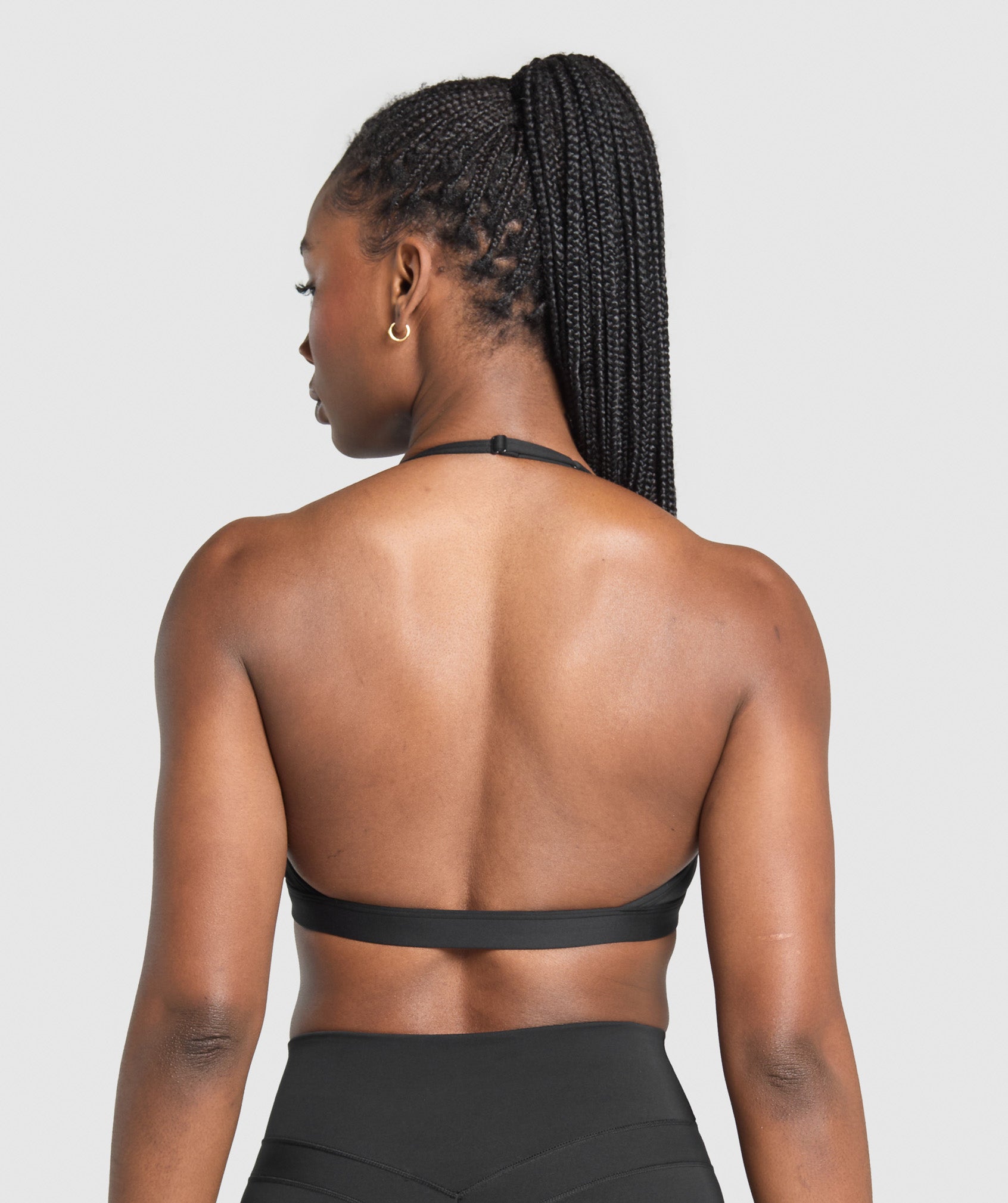 Women's Gymshark Minimal Halterneck Sports Bra Black