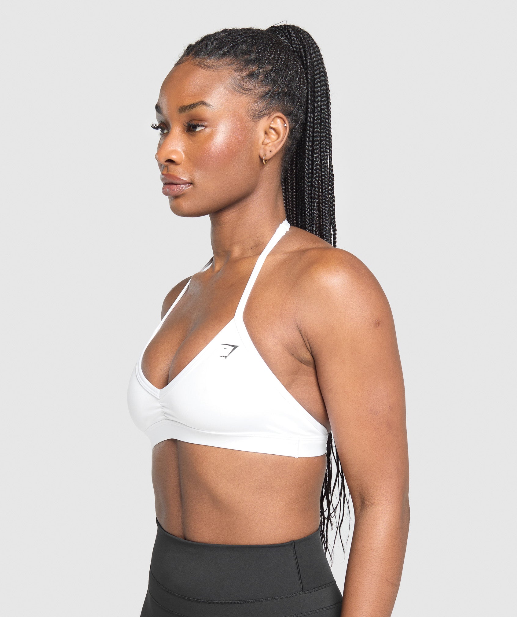 Women's Gymshark Minimal Halterneck Sports Bra White