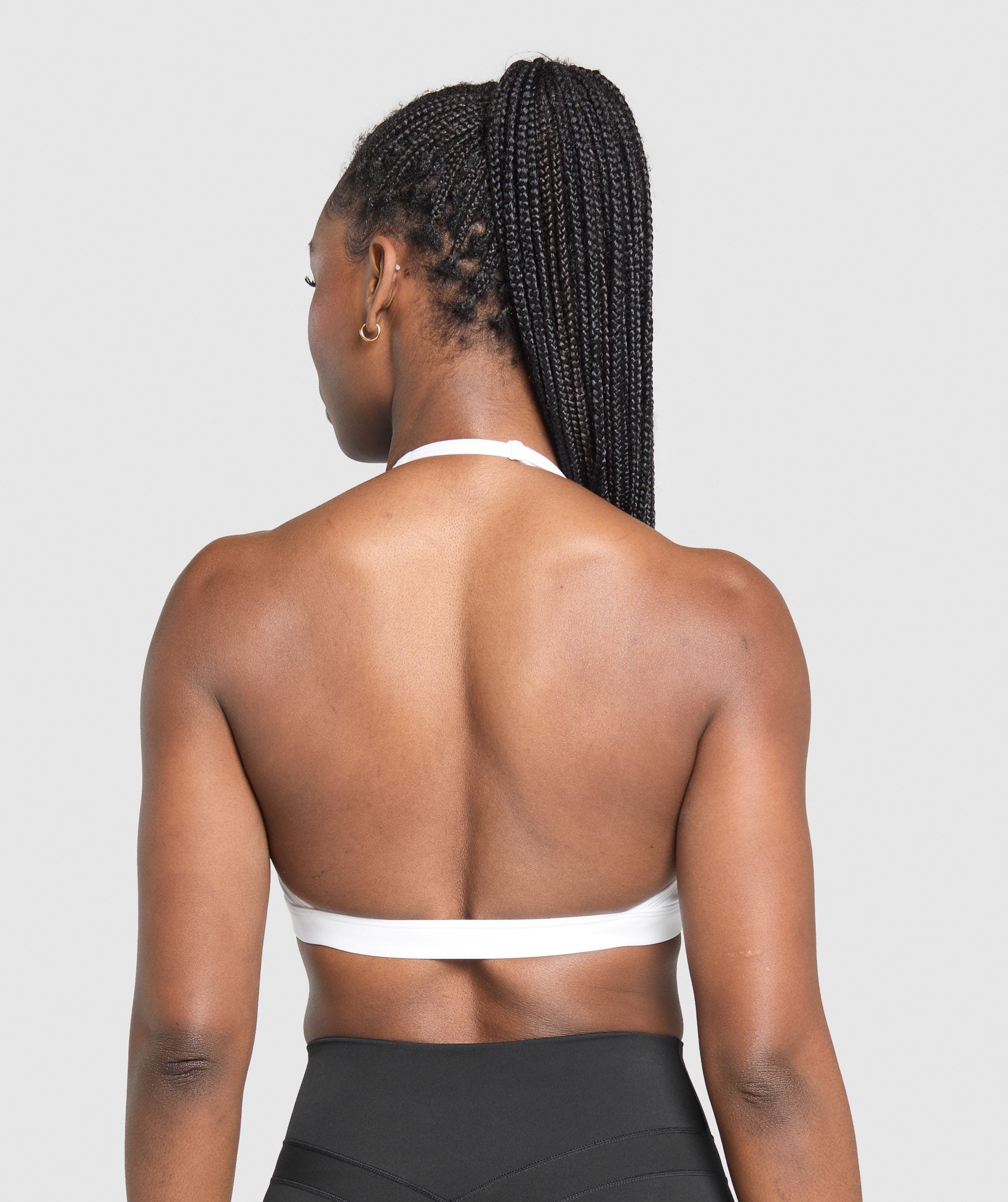 Women's Gymshark Minimal Halterneck Sports Bra White