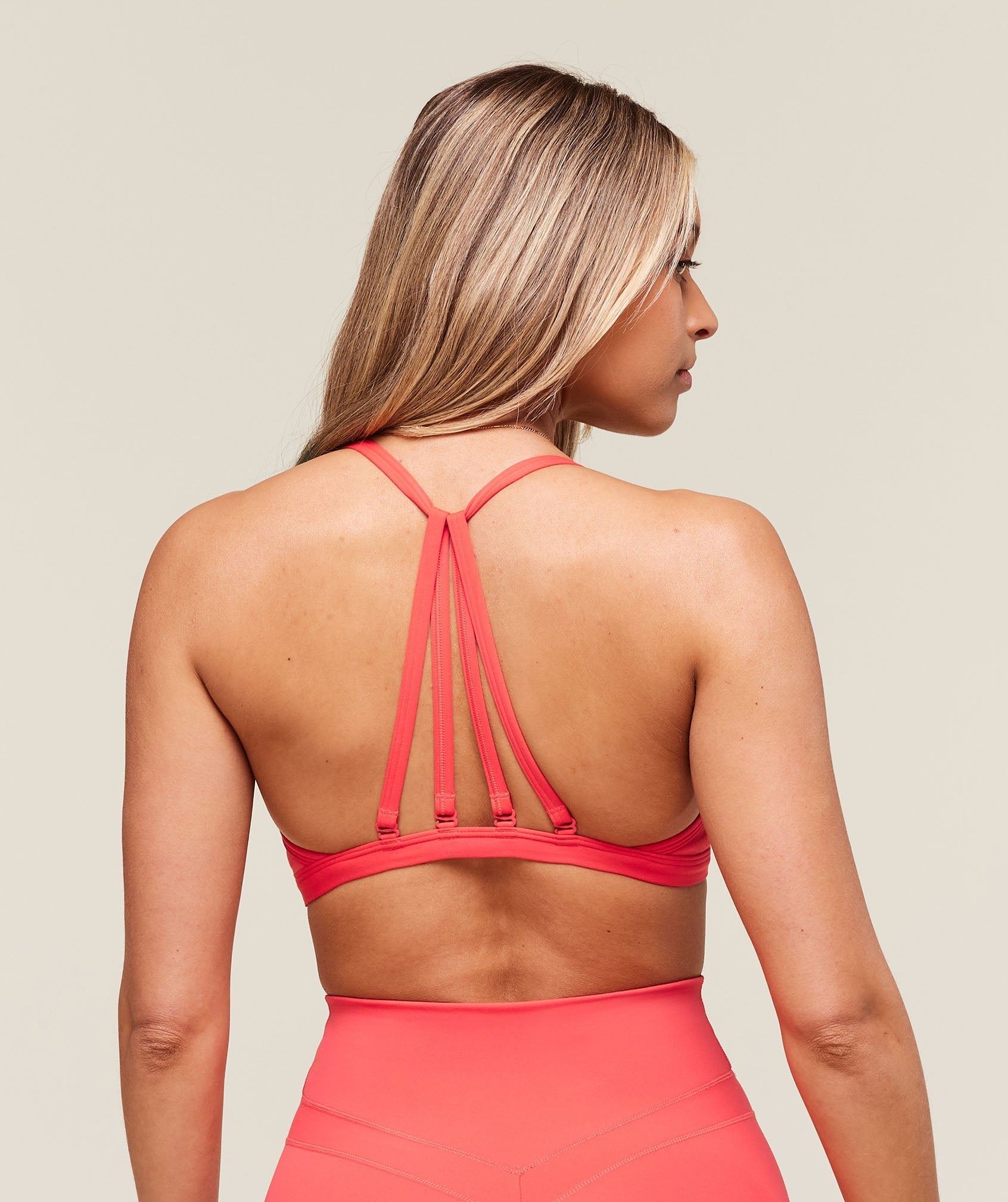 Women's Gymshark Minimal Sports Bra Coral Red