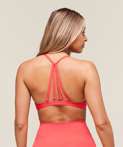 Women's Gymshark Minimal Sports Bra Coral Red