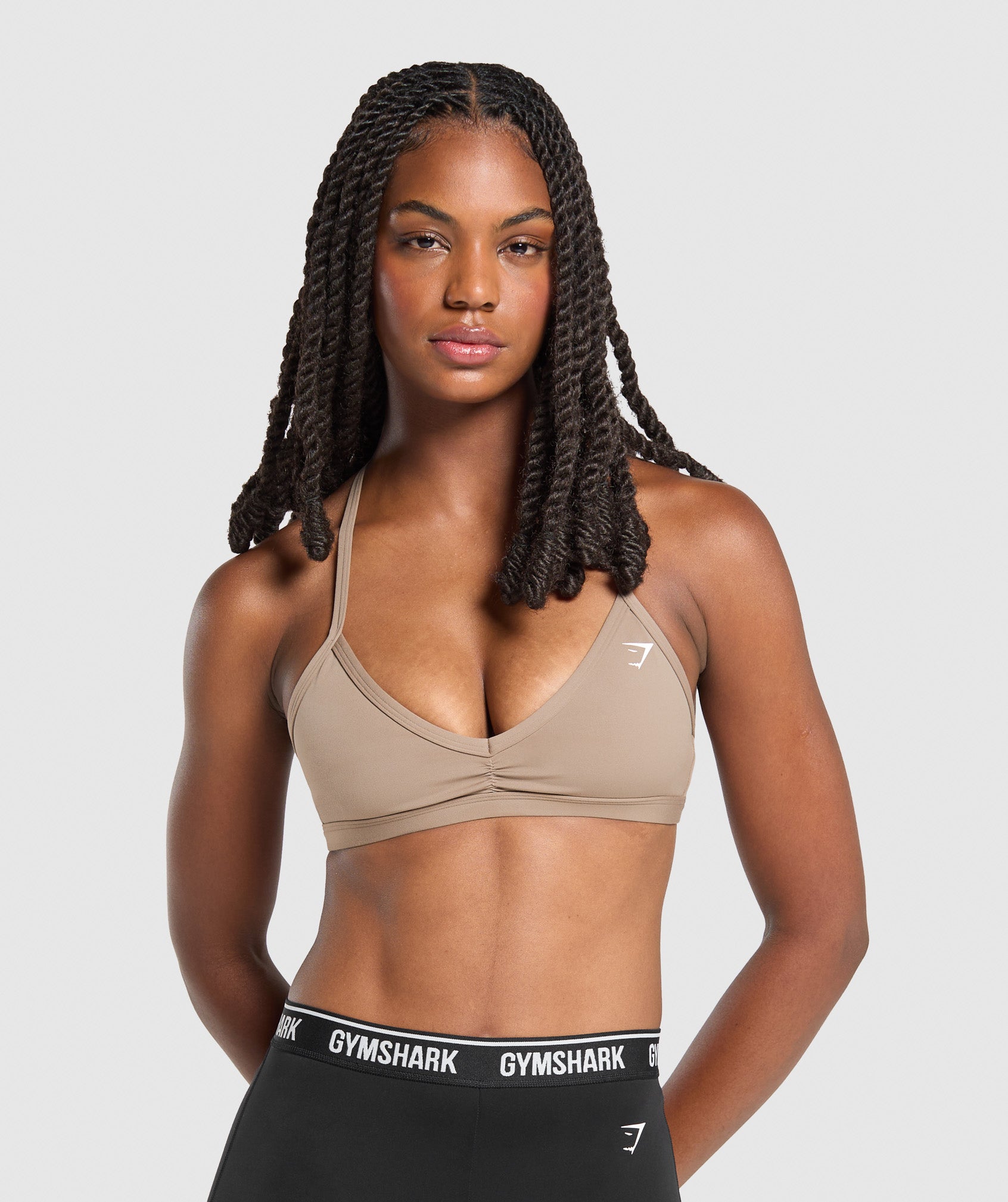 Women's Gymshark Minimal Sports Bra Lifestyle Brown