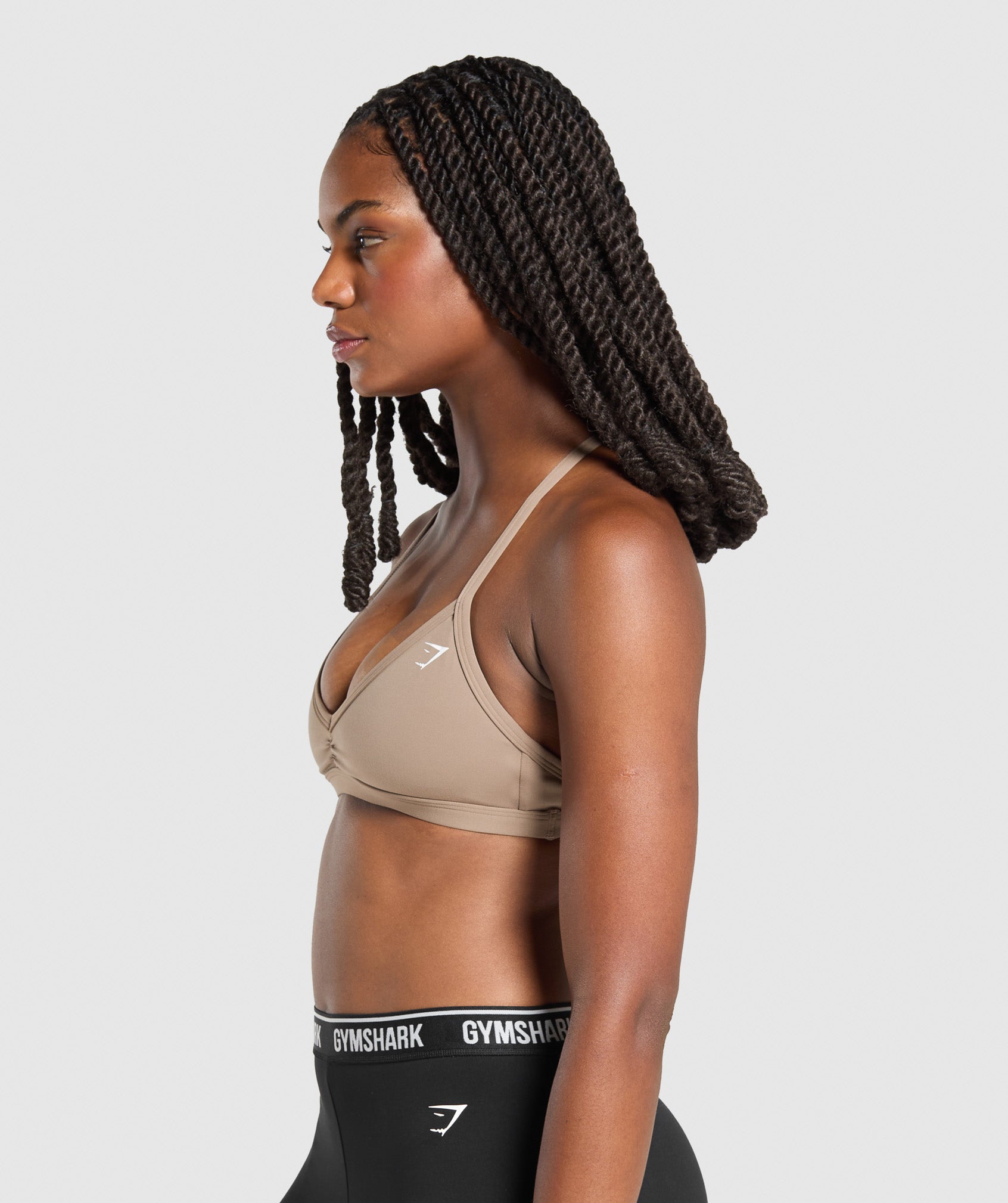 Women's Gymshark Minimal Sports Bra Lifestyle Brown