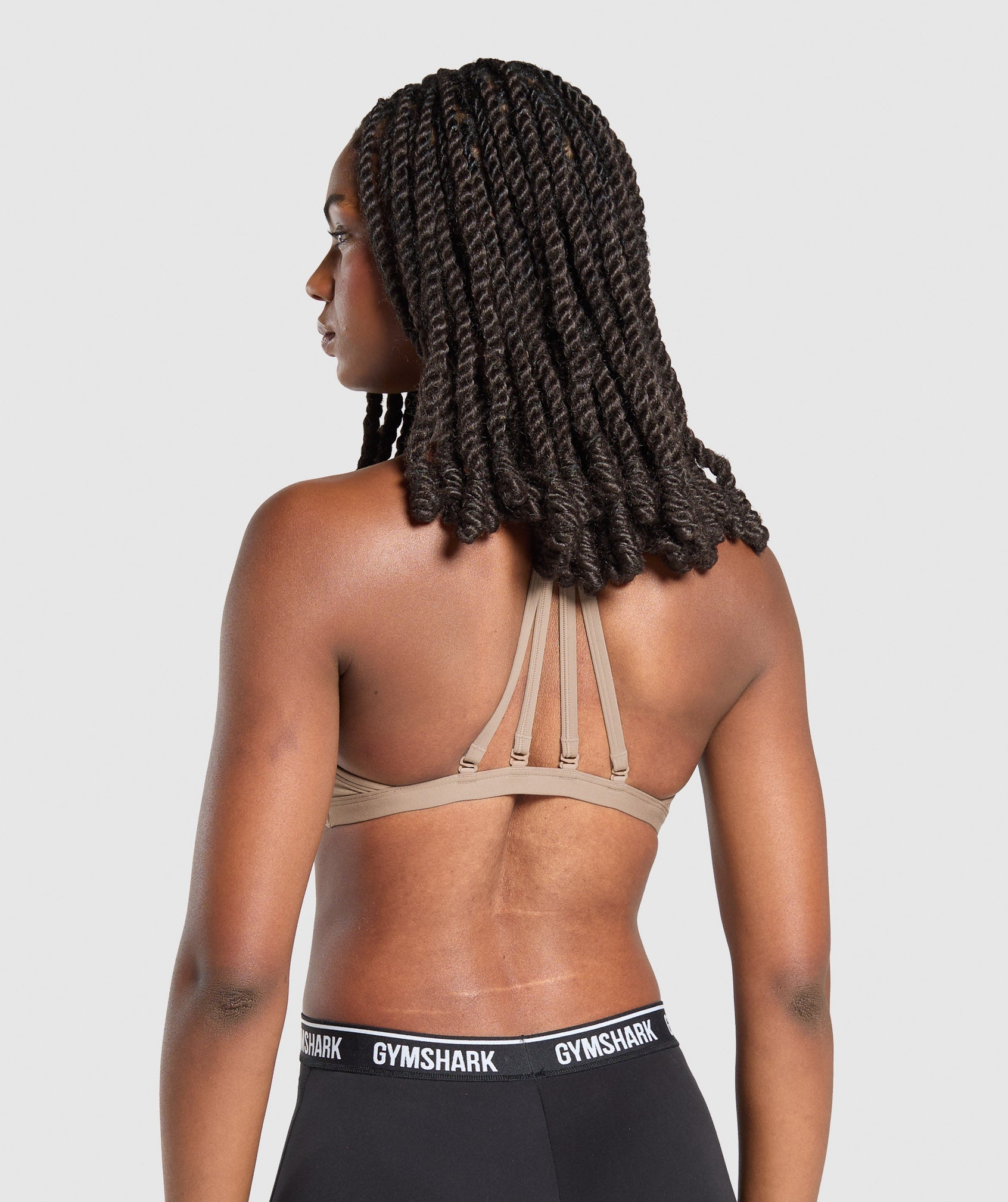Women's Gymshark Minimal Sports Bra Lifestyle Brown