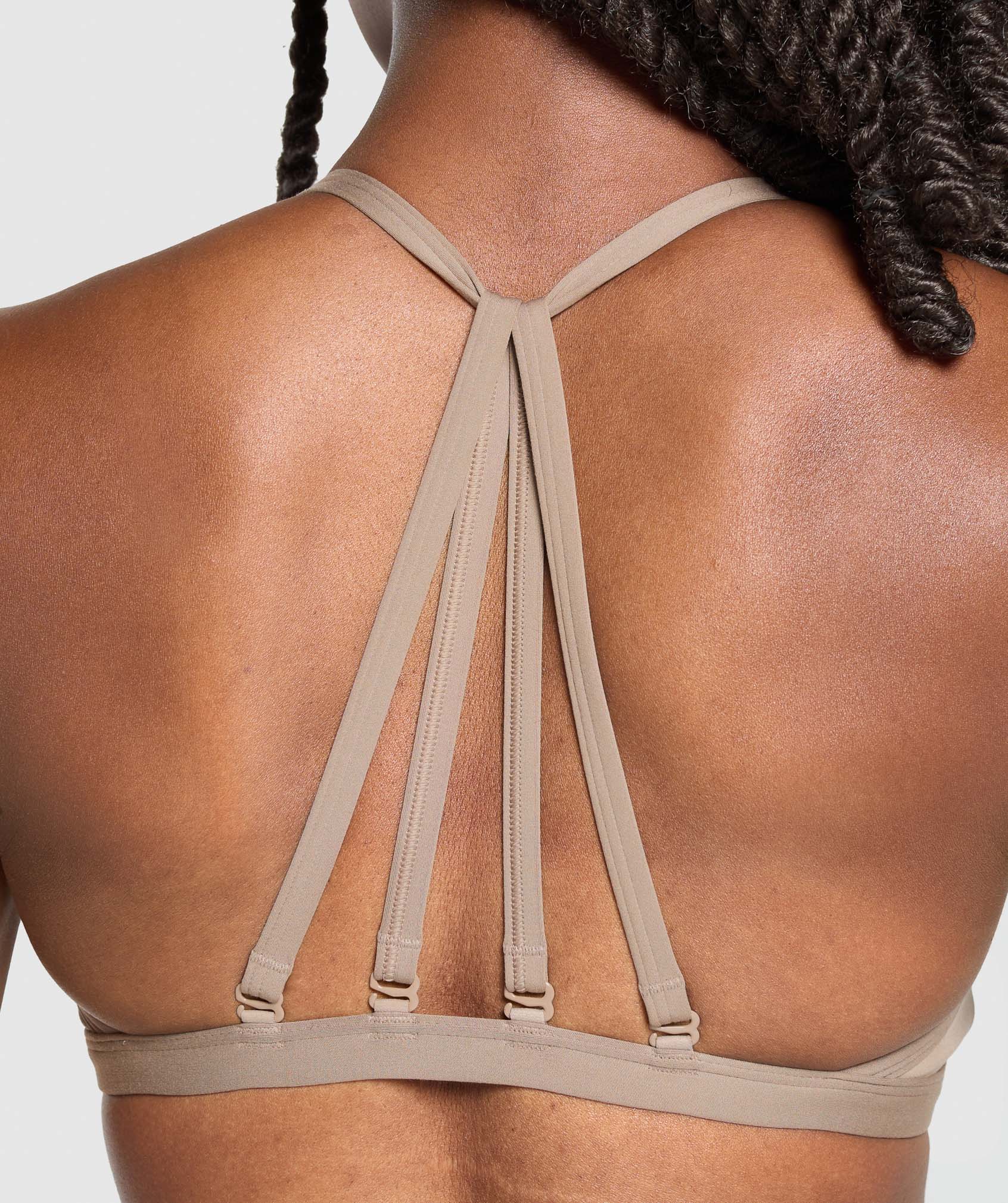 Women's Gymshark Minimal Sports Bra Lifestyle Brown
