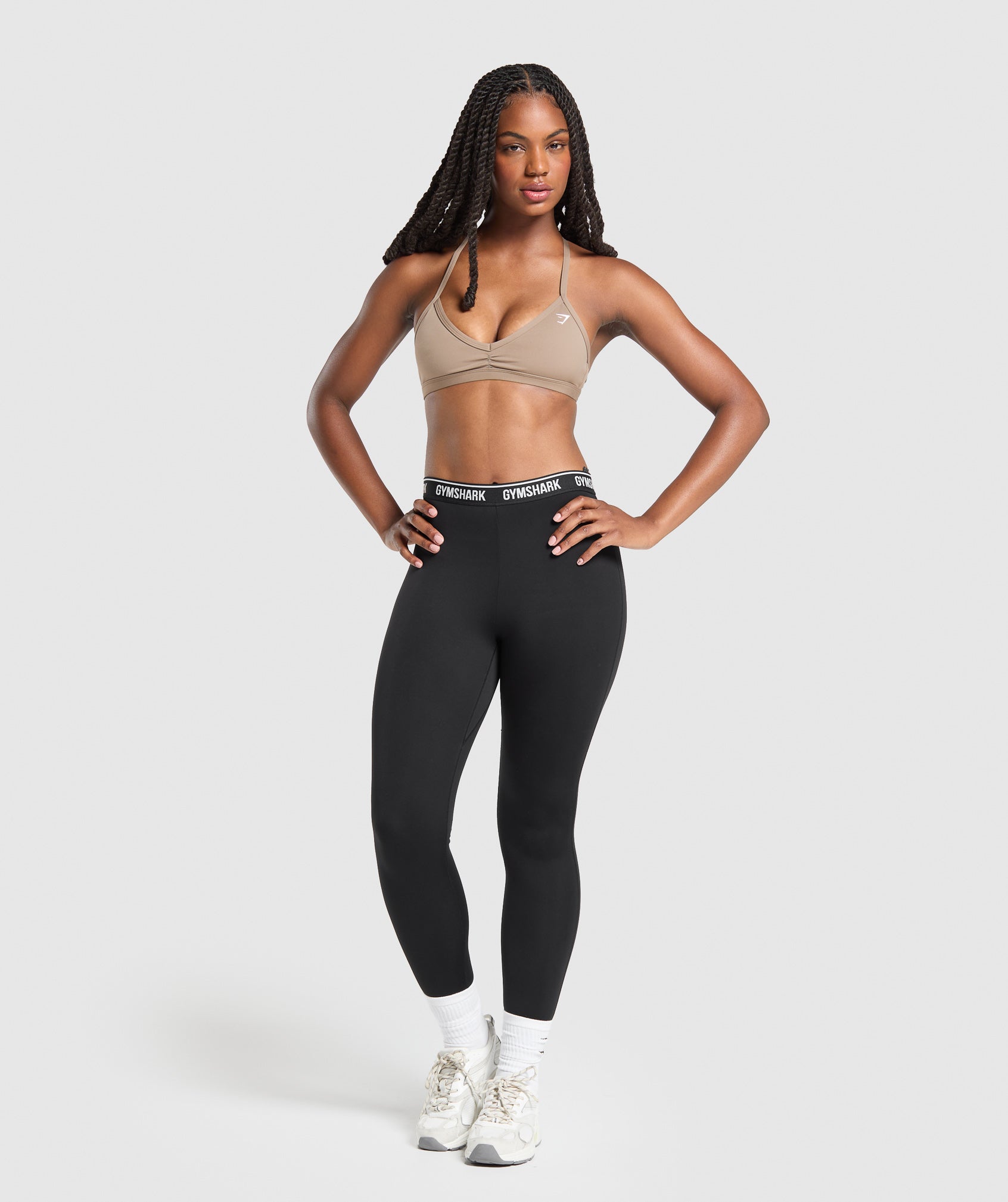 Women's Gymshark Minimal Sports Bra Lifestyle Brown