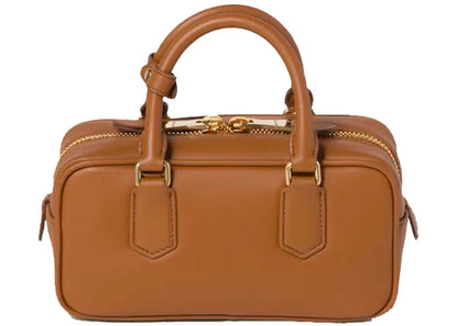 Miu Miu Arcadie Leather Bag Cognac
