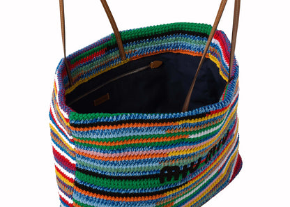 Miu Miu Crochet Tote Bag Multicolor