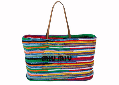 Miu Miu Crochet Tote Bag Multicolor