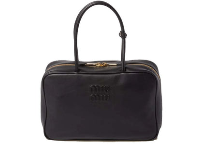 Miu Miu Leather Beau Bag Black