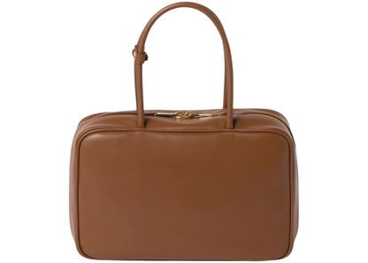 Miu Miu Leather Beau Bag Cognac
