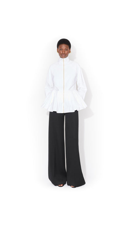 Alaïa Cotton Poplin Peplum Jacket