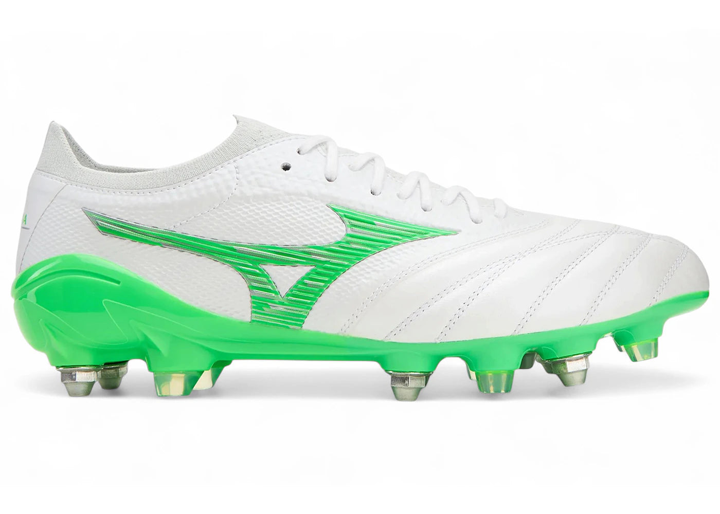 Mizuno Morelia Neo Iv Beta Japan White Neon Green Cool Gray
