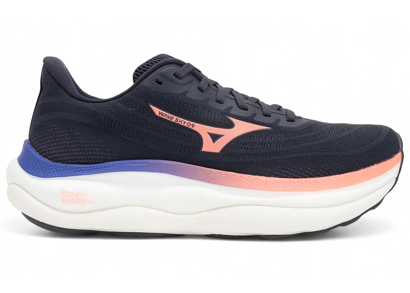 Mizuno Wave Sky 9 Odyssey Gray Striking Coral Iris Bloom (Women'S)