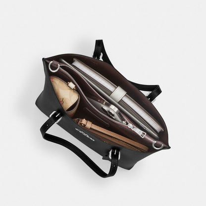 Coach Mollie Tote Bag 25 Silver Chalk