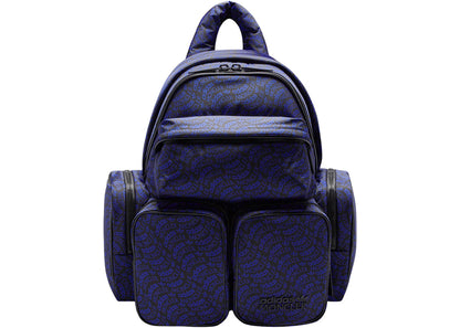 Moncler X Adidas Originals Logo Print Backpack Black & Blue