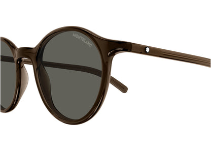 Mont Blanc Round Sunglasses Brown-Grey Mb0324S-002