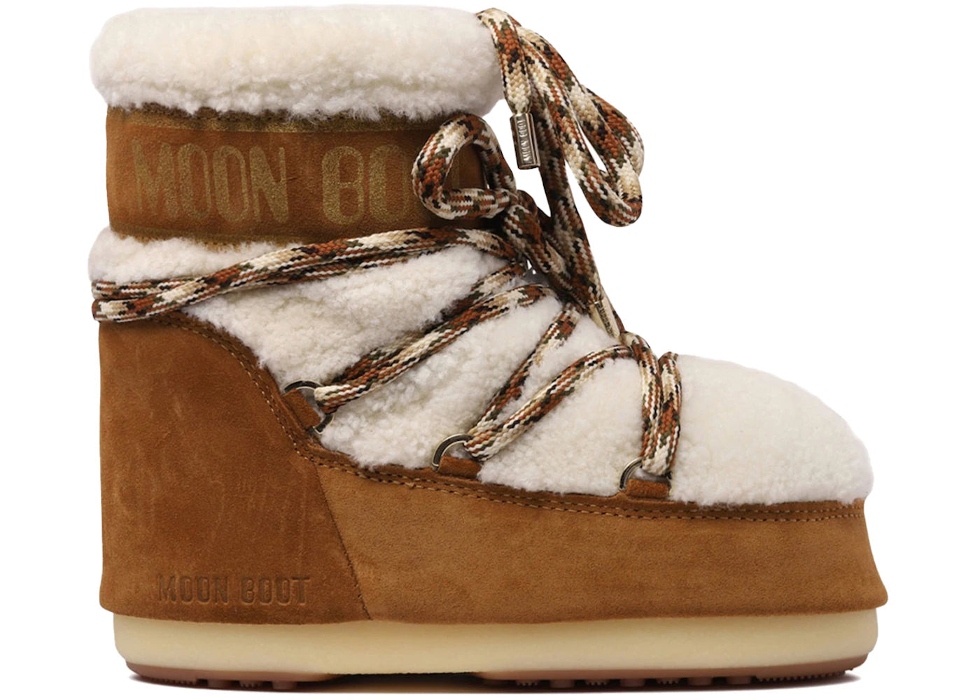 Moon Boot Icon Shearling Low Boot Whisky Off White
