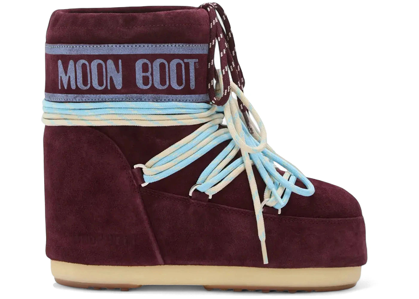Moon Boot Icon Suede Low Boot Burgundy