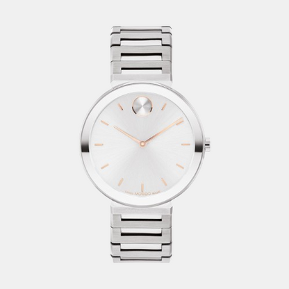 Movado Bold Horizon Women Quartz Silver Dial Analog Stainless Steel Watch 3601090