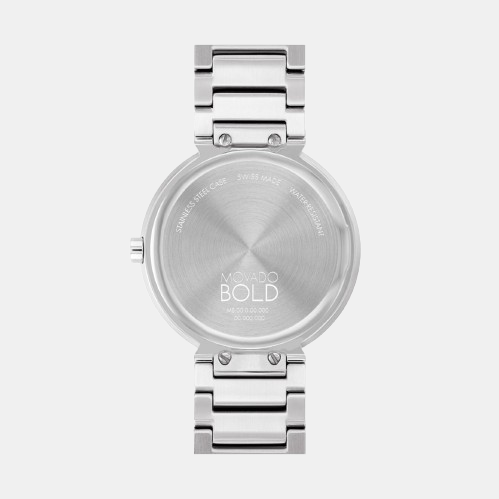 Movado Bold Horizon Women Quartz Silver Dial Analog Stainless Steel Watch 3601090